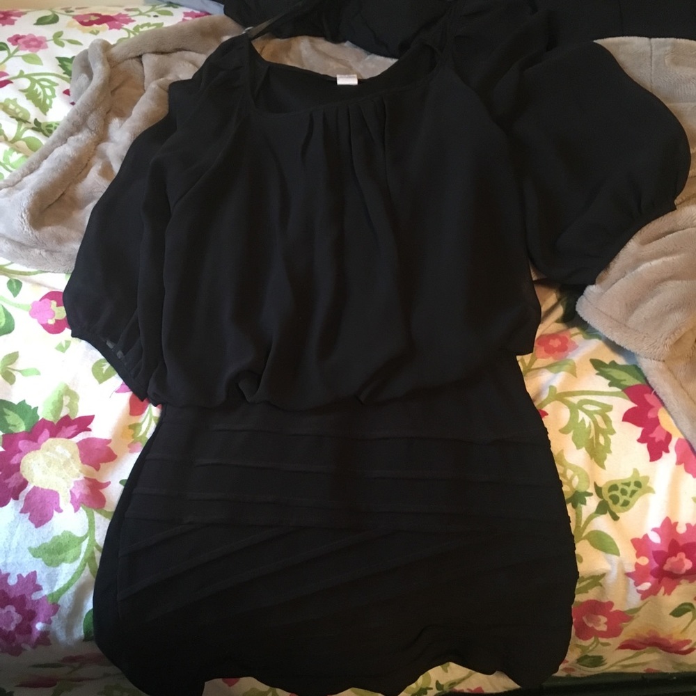 Long sleeve black formal dress
